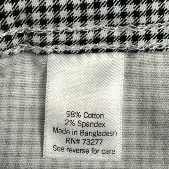 Womens Croft & Barrow Small 4 6 Pants Legging Pull On Check White Black Stretch - Picture 9 of 10